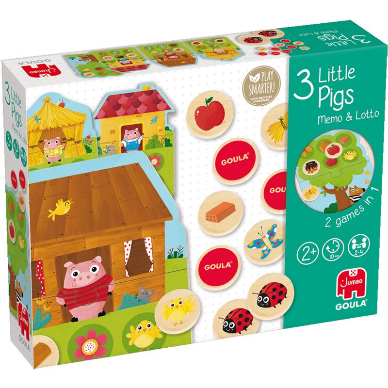 Mémo et loto Les 3 petits cochons Goula