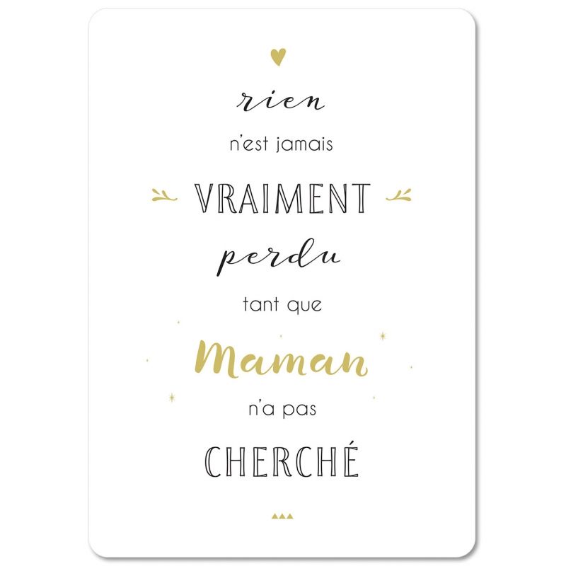 Carte citation Maman (15 x 21 cm) Mes Mots Déco