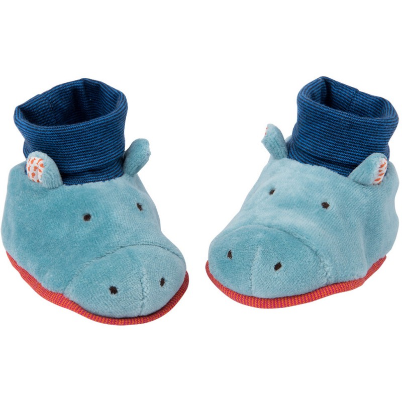 Chaussons hippopotame Les Papoum (0-6 mois) Moulin Roty