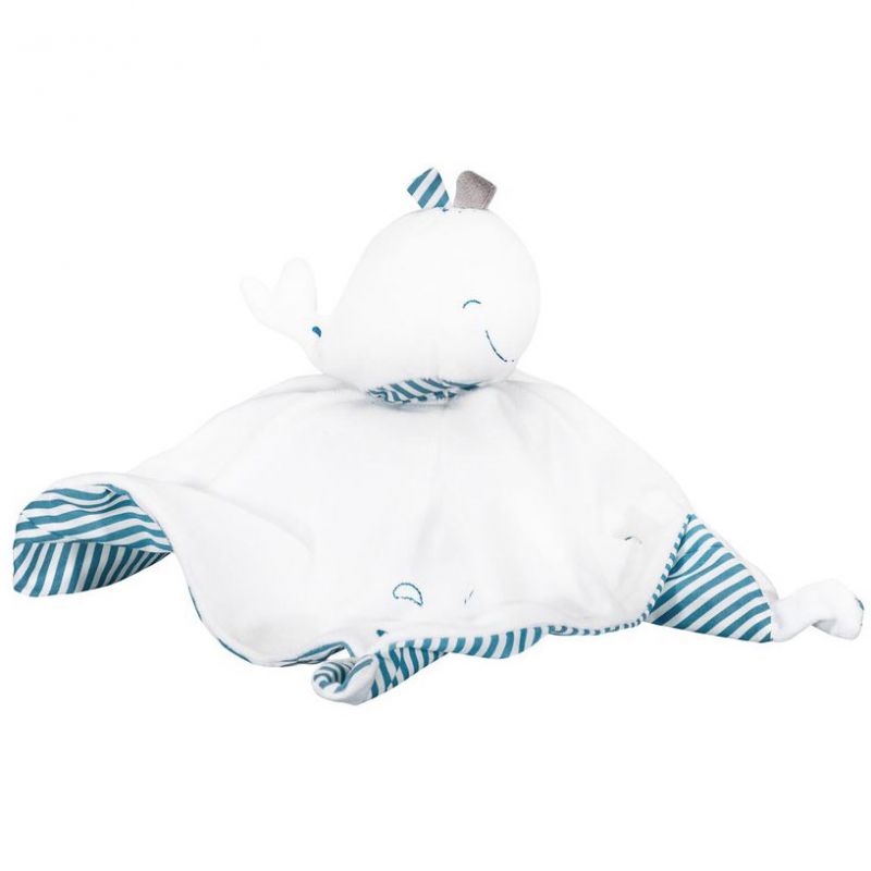 Doudou plat Blue baleine Sauthon