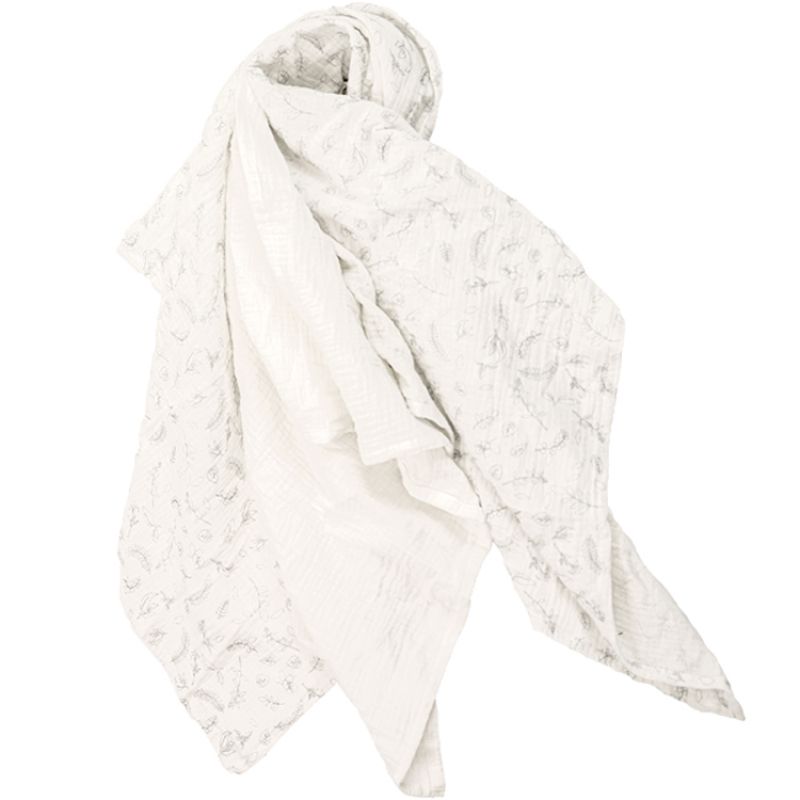 Lot de 3 langes en coton bio Leafy Bunny (60 x 60 cm) Domiva