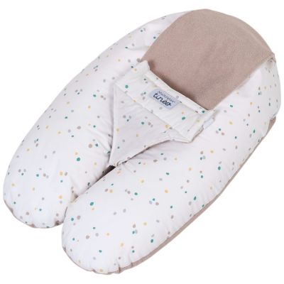 Coussin de grossesse Multirelax éponge noisette pois