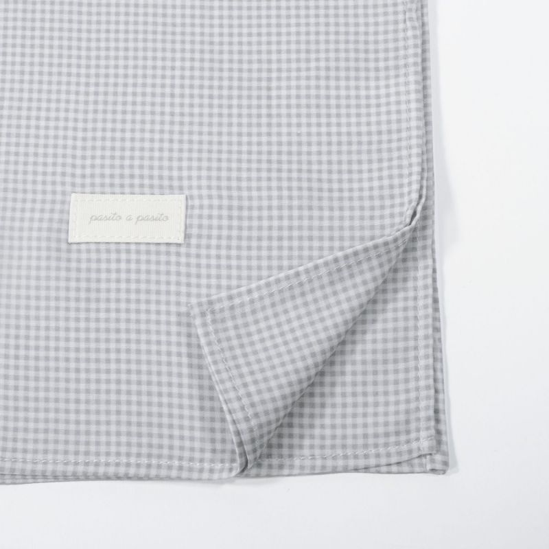 Lot de 2 langes Little Bloom Vichy Gris (70x70 cm) Pasito a pasito Produit 7