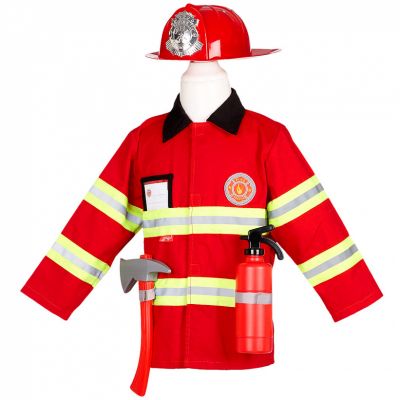 3-5 Ans Morph Costume de Pompier pour Enfants Services durgence Garçon Uniforme de Pompier Tenue pour Enfants Petit 