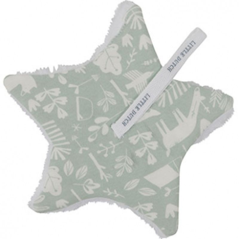 Doudou attache sucette Adventure mint (15 x 15 cm) Little Dutch