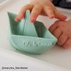 Jouet de bain bateau Origami latex d'hévéa mint Oli & Carol Ambiance 9