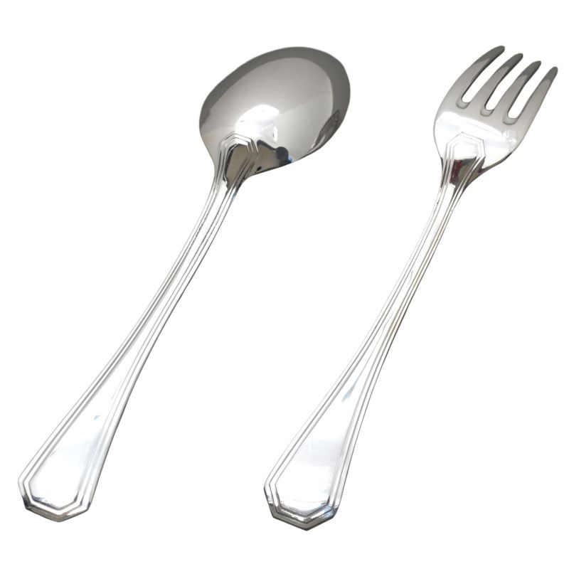 Set 2 couverts bébé Richelieu (métal argenté) Daniel Crégut