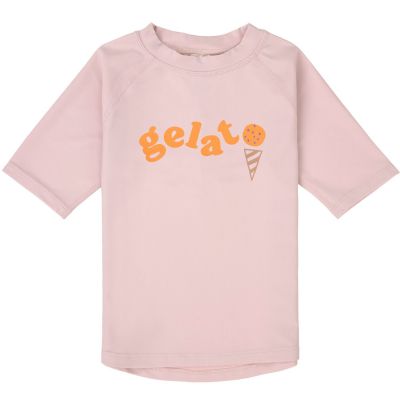 T-shirt anti-UV manches longues rose pâle (4-5 ans)