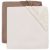 Variation Marron, écru du produit Lot de 2 draps housses en jersey Milky Coffee-Ivory (70 x 140 cm) de la marque Jollein