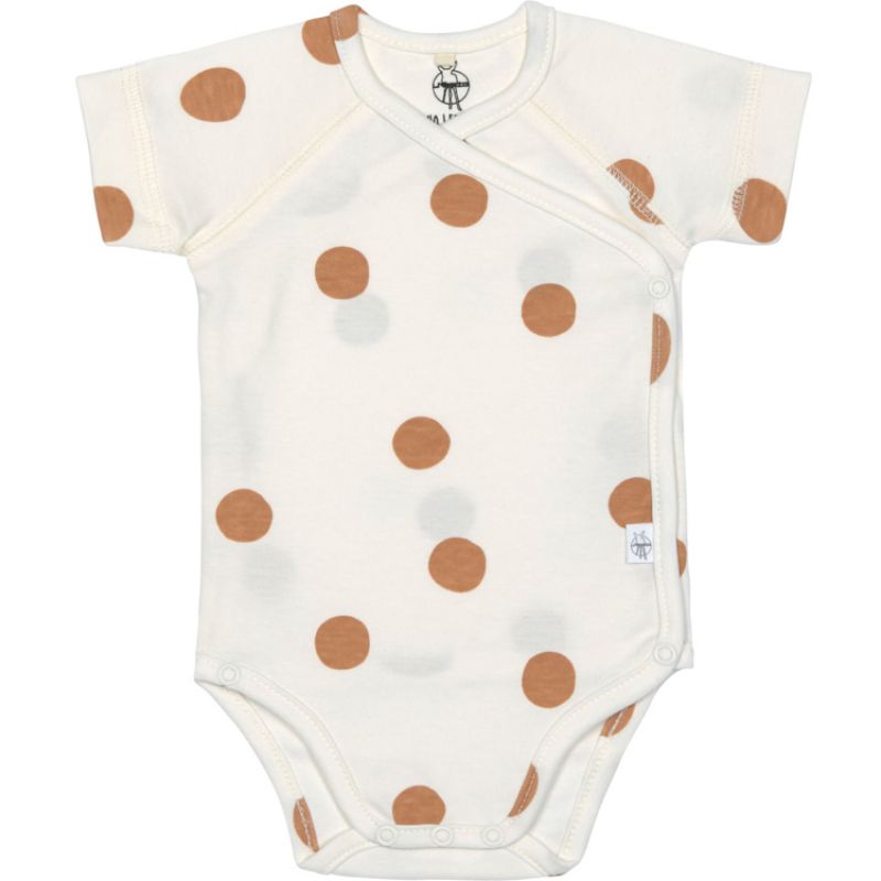 Body manches courtes en coton bio Big Dots blanc cassé (3-6 mois) Lässig