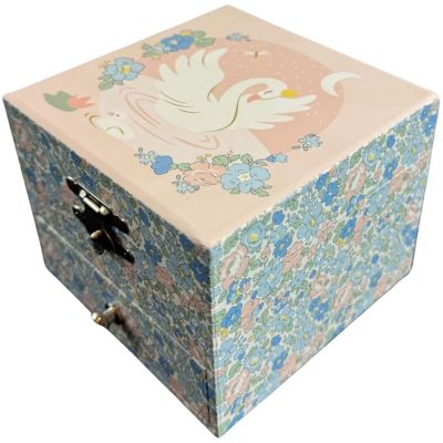 Boîte à bijoux musicale Cube Princesses Cygne