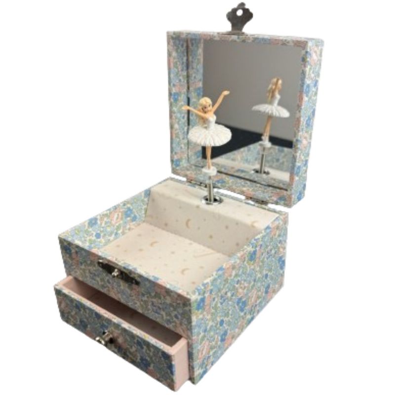 Boîte à bijoux musicale Cube Princesses Cygne Trousselier Produit ouvert 2