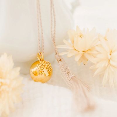 Bola de grossesse Gri-Gri Arbre de vie cordon (or jaune 18 carats)