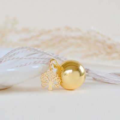 Bola de grossesse Gri-Gri Arbre de vie cordon (or jaune 18 carats)