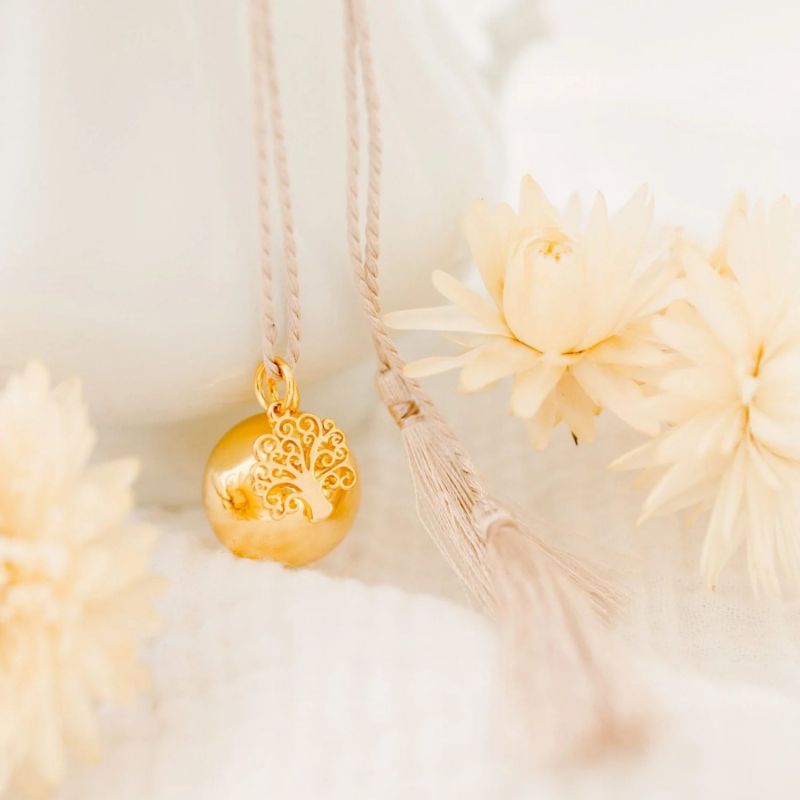 Bola de grossesse Gri-Gri Arbre de vie cordon (or jaune 18 carats) Pleine Lune Produit 1