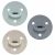 Variation Bleu gris, vert, sable du produit Pack de 3 sucettes Choochoo Buddy Sand-Blue Grey-Ivy Green (6 mois et +) de la marque Elhée