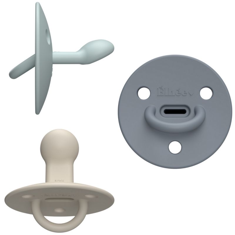 Pack de 3 sucettes Choochoo Buddy Sand-Blue Grey-Ivy Green (6 mois et +) Elhée Produit 3