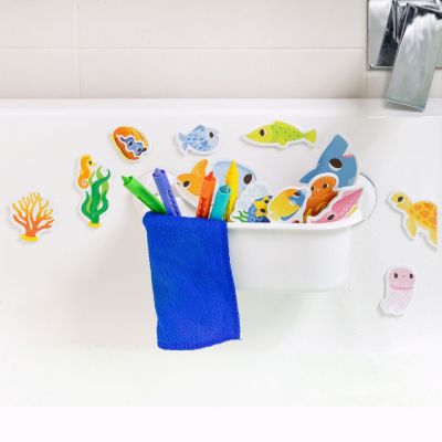 Coffret rangement et histoires de l’Océan pour le bain