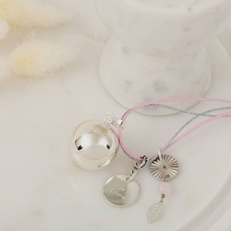 Bola sur cordon Emotion Naos personnalisable (plaqué argent) Nativee