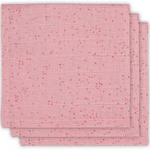 Lot de 3 mini langes Mini dots rose poudré (31 x 31 cm)  par Jollein