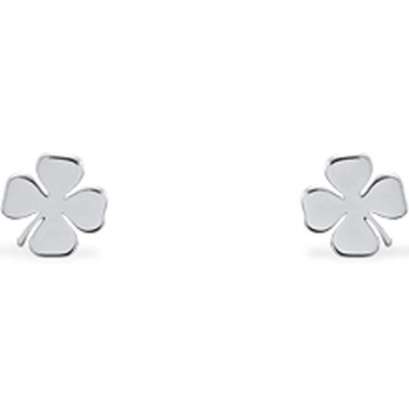 Boucles d'oreilles Life trèfle de vie (argent 925°) Coquine