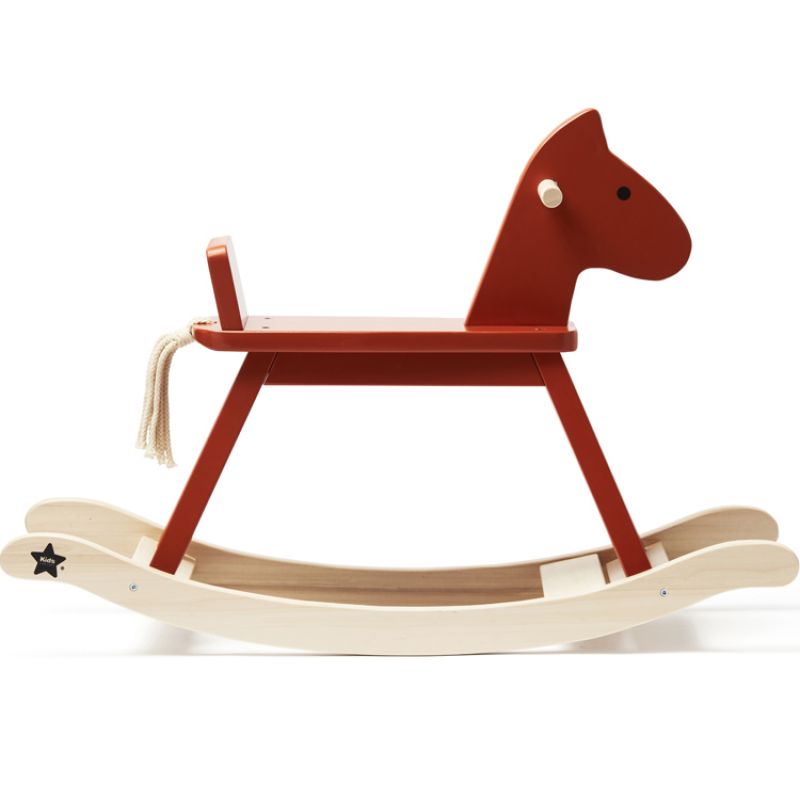 Cheval à bascule rouge orangé Carl Larsson - Reconditionné Kid's Concept Produit 3