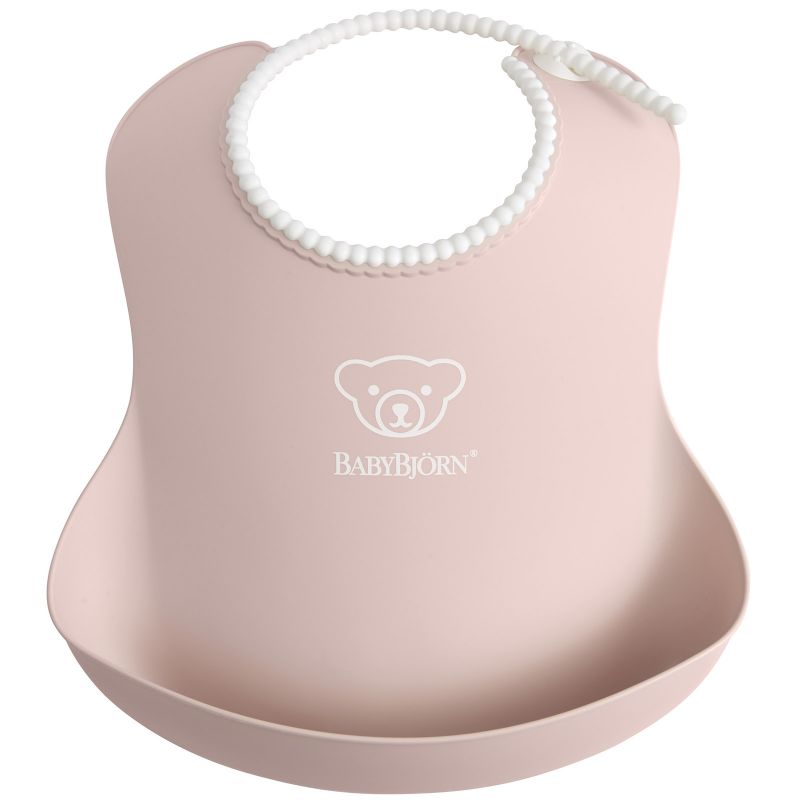 Bavoir plastifié à poche rose pastel BabyBjörn