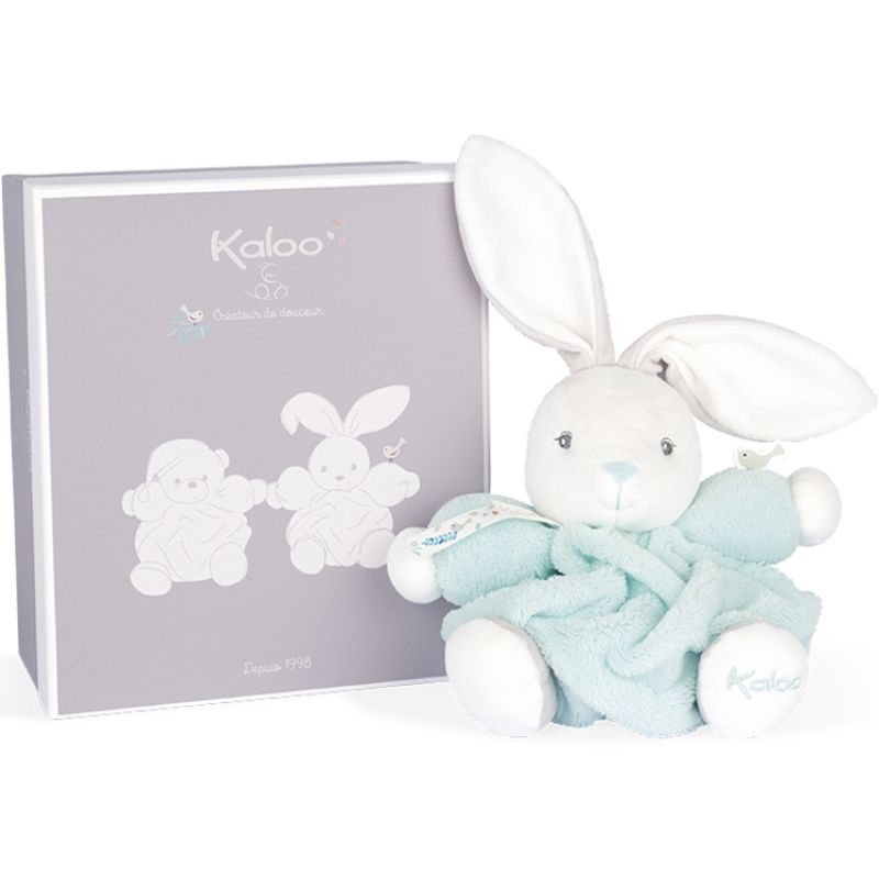 Peluche Plume patapouf lapinou vert d'eau (16 cm) Kaloo