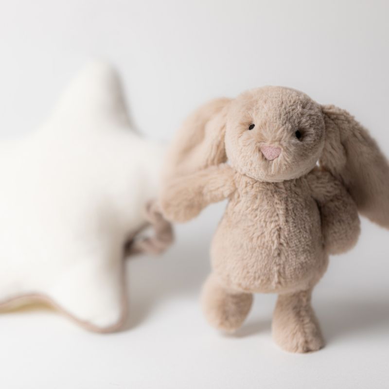 Image d'ambiance de présentation du produit Peluche musicale Bashful Lapin (30 cm) - Jellycat