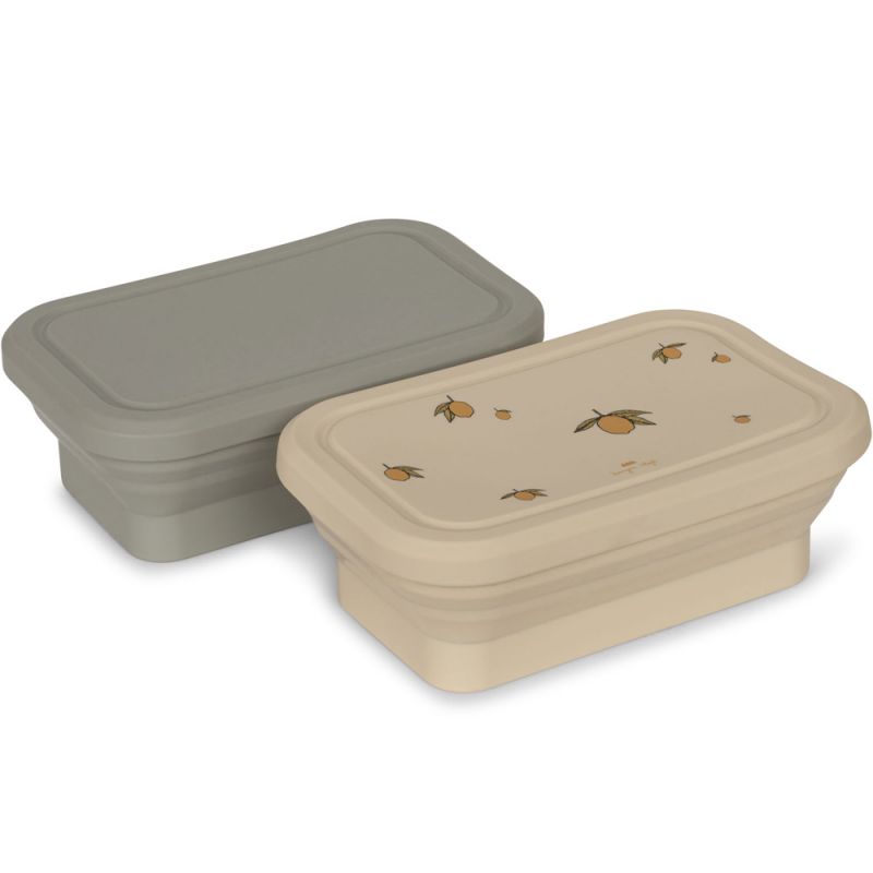 Lot de 2 lunch box en silicone Lemon-Topanga Konges Slojd