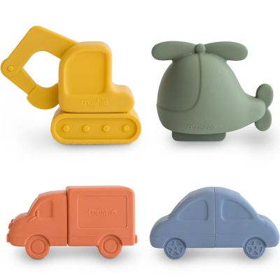 Lot de 4 jouets de bain Vehicules  par Mushie
