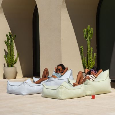 Pouf Ottoman Square Azure Outdoor