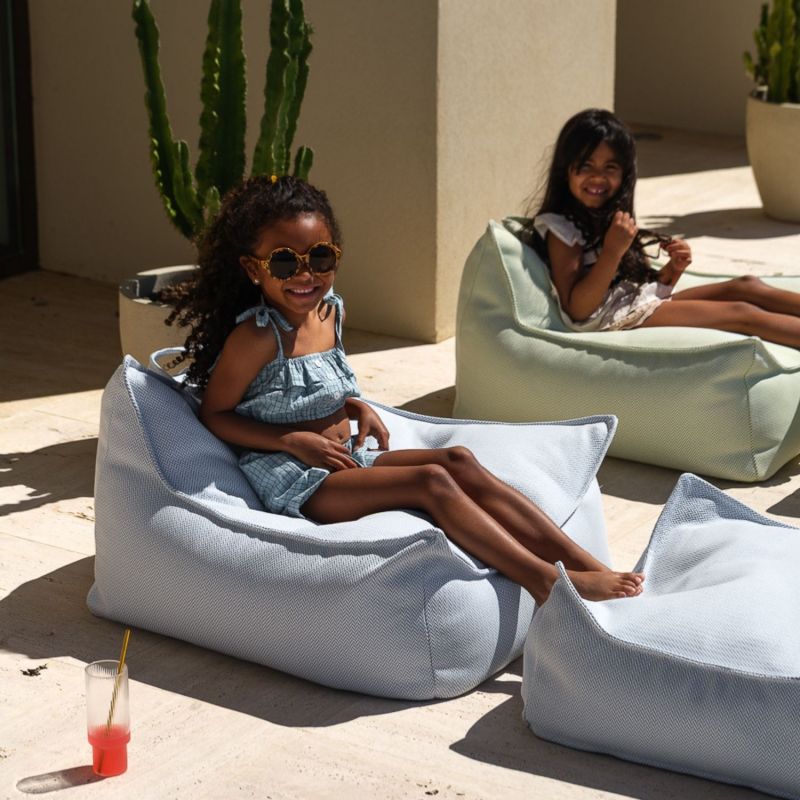 Pouf Ottoman Square Azure Outdoor Wigiwama Ambiance 4