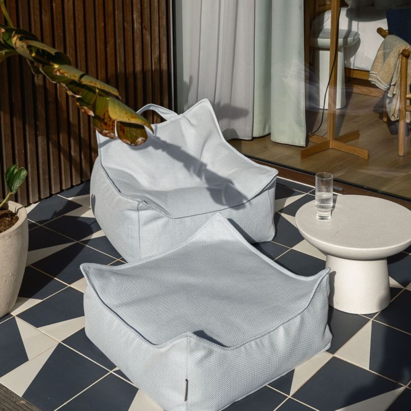 Pouf Ottoman Square Azure Outdoor Wigiwama Ambiance 5