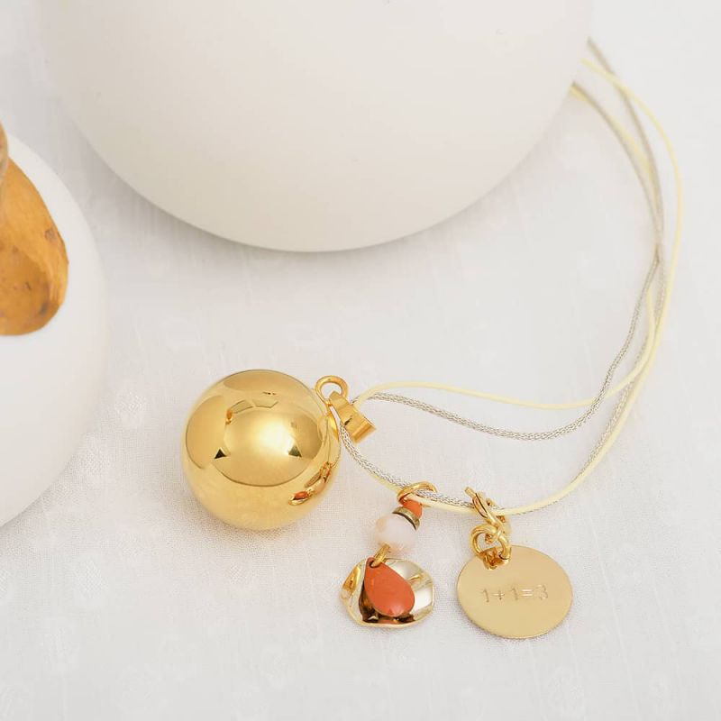Bola de grossesse Emotion Efee personnalisable (plaqué or jaune) Nativee