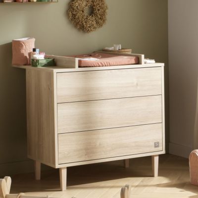 Plan à langer pour commode Paloma Bois 3 tiroirs