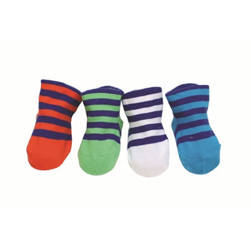 Boîte 4 paires de chaussettes Rayures nautiques (0-12 mois) BB & Co