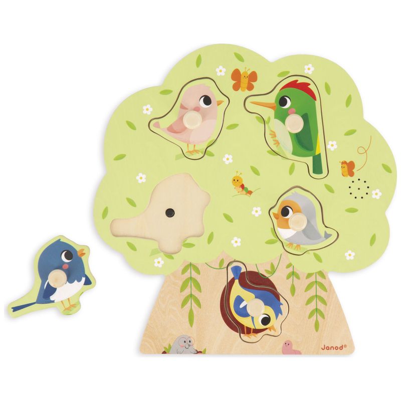 Puzzle sonore Oiseau (6 pièces) Janod Produit 2