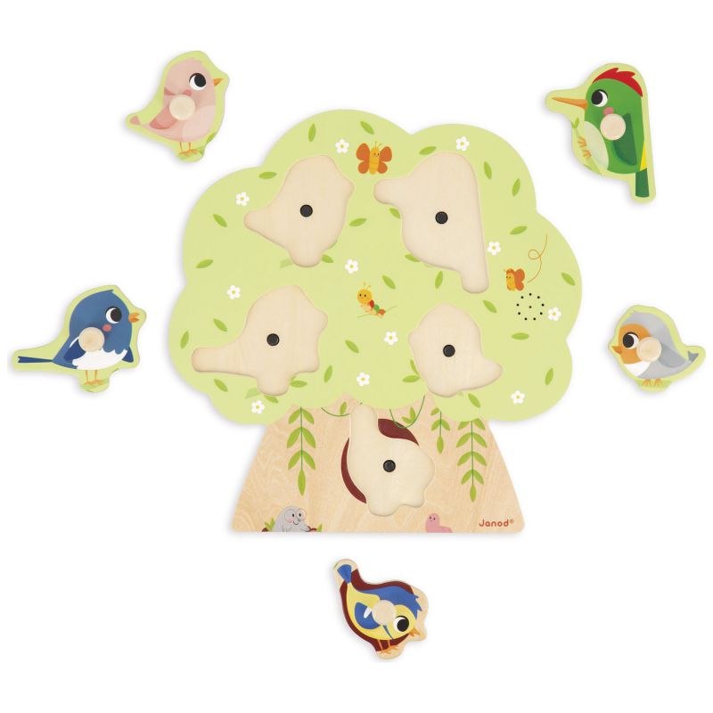Puzzle sonore Oiseau (6 pièces) Janod Produit 4