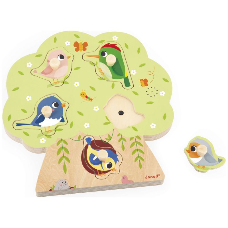 Puzzle sonore Oiseau (6 pièces) Janod Produit 5