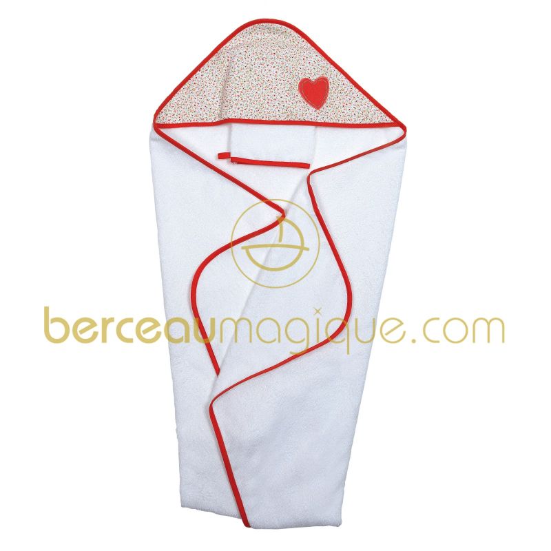 Sortie de bain + gant P'tites Cocottes Candide