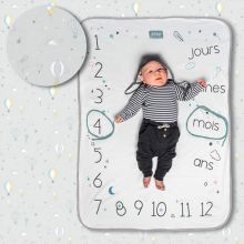Couverture étapes de bébé Pastel grey  par Snap The Moment
