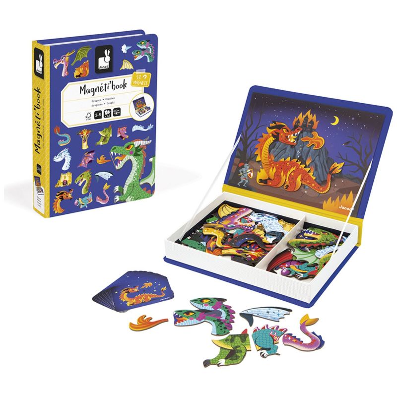 Jeu magnétique magneti'Book Dragons Janod Produit ouvert 4