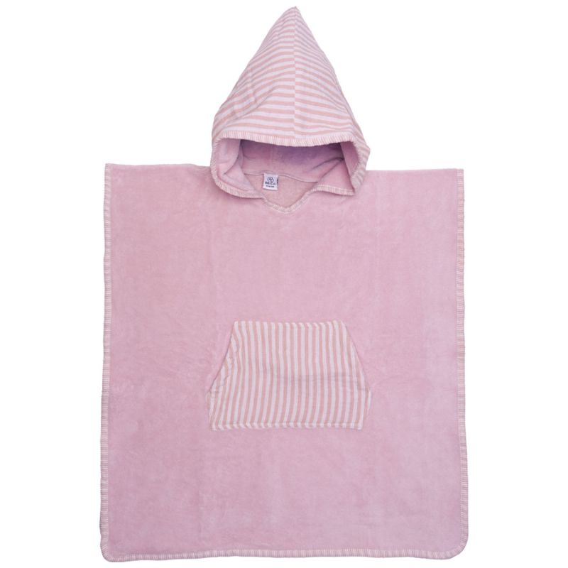 Poncho de bain à capuche bambou et gaze de coton vieux rose (3-5 ans) BB & Co Produit 1