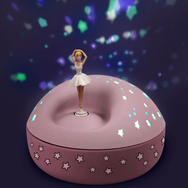 Veilleuse projecteur d'étoiles musical ballerine rose (12 cm) - Reconditionné Trousselier Produit 2