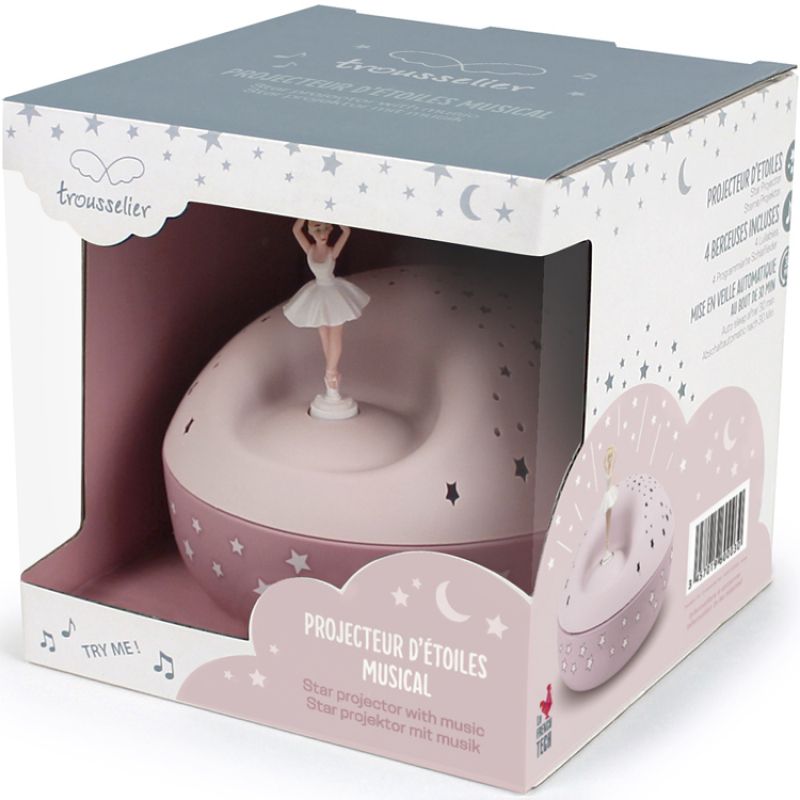Veilleuse projecteur d'étoiles musical ballerine rose (12 cm) - Reconditionné Trousselier Produit 5