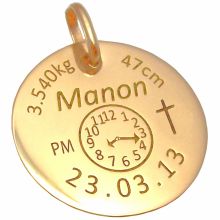 Médaille personnalisable avec croix (or jaune 750°)  par Alomi