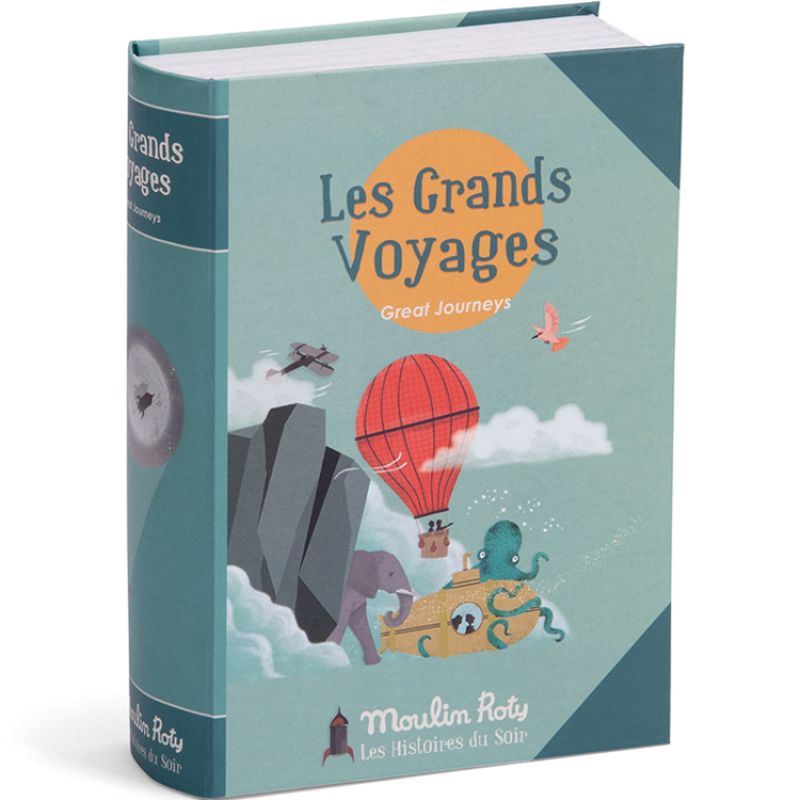 Lampe à histoires livre Les grands voyages Moulin Roty