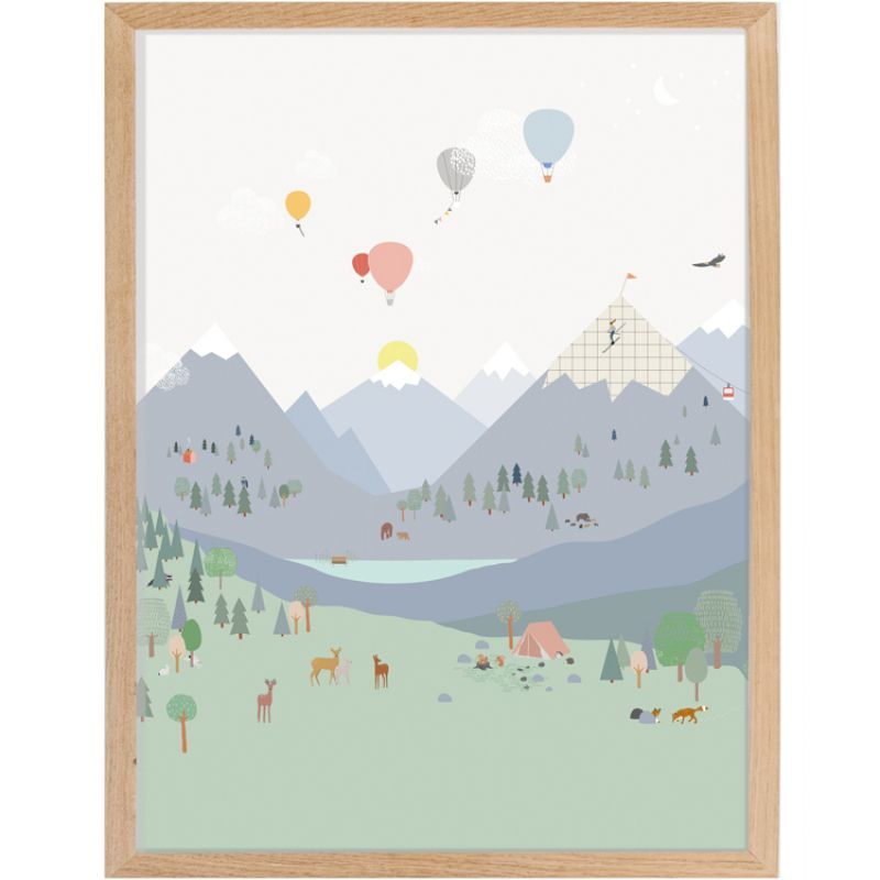Affiche encadrée Montagne (30 x 40 cm) Mimi'lou