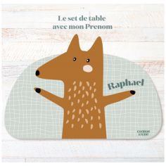 Set de table Renard Edgar personnalisable - Charlie et Suzie